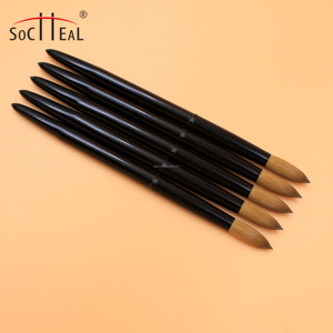 Best-Metal-Acrylic-nail-brushes-professionals Black Metal Brush Size 18 Tipo redondo <span class=keywords><strong>para</strong></span> <span class=keywords><strong>uñas</strong></span> acrílicas - Product Image 2