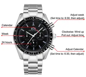 นาฬิกาผู้ชาย45มม. แบรนด์หรูสายรัดยางซิลิโคนแนวธุรกิจ2021นาฬิกากลไกอัตโนมัติกันน้ำอเนกประสงค์