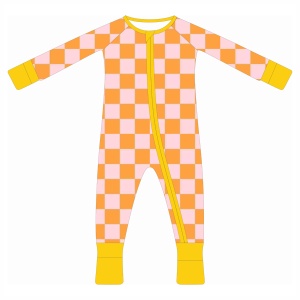 Stampa personalizzata in fibra di bambù bambino bidirezionale con cerniera Unisex pigiama per cuccette comodo pigiama traspirante per bambini - Product Image 4
