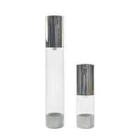 Vide 30ml 50ml 80ml 100ml 120ml pulvérisateur à pompe sans air revêtu d'aluminium bouteille de lotion de soin de la peau en plastique