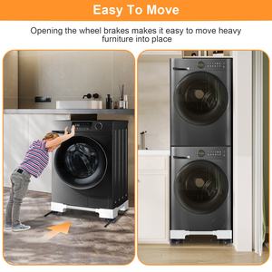 Movable Adjustable <b>Washing</b> <b>Machine</b> Stand with <b>Wheels</b> Wash Dryer Bracket for Fridge Refrigerator Base <b>Washing</b> <b>Machine</b> Parts - Product Image 6
