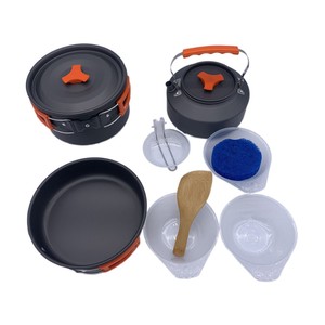<span class=keywords><strong>Set</strong></span> da cucina pieghevole <span class=keywords><strong>Set</strong></span> di teiere e padelle da campeggio <span class=keywords><strong>Set</strong></span> di pentole in alluminio <span class=keywords><strong>Set</strong></span> di pentole da campeggio all'aperto per lo zaino in spalla - Product Image 3