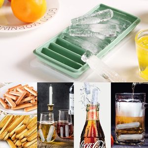 Moule à glaçons rectangulaire en silicone sans BPA avec couvercle, logo personnalisé, couleur personnalisée, outils pour la fabrication de glaces - Product Image 4