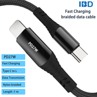 Kabel Data USB Type C ke C PD240W 100W 60W Braided untuk Pengisian Cepat dan Transmisi Data Ponsel iPhone Android Grosir