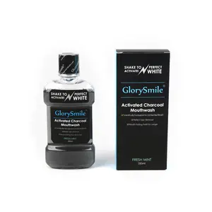 Contenance 250 ml personnalisable avec Logo privé, bouteille en plastique au <span class=keywords><strong>charbon</strong></span> <span class=keywords><strong>actif</strong></span> pour un usage domestique, accessoire de blanchiment de la bouche - Product Image 1