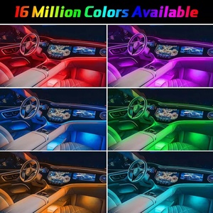 Bande LED universelle à commande par application, éclairage d'ambiance symphonique, 18 en 1, pour décoration intérieure de voiture - Product Image 3