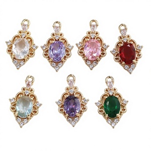 Accessoires de bijoux DIY en cuivre micro-incrusté de zircon électroplaqué pour foulards, vêtements et boucles d'oreilles – Modèle <span class=keywords><strong>GS108</strong></span> - Product Image 3