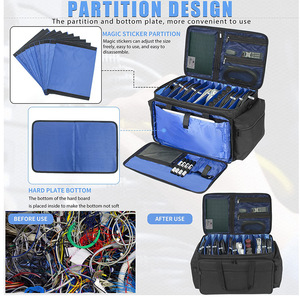 Tùy chỉnh Nylon xách tay Túi du lịch ngoài trời hiệu suất âm thanh cụ DJ thiết bị cáp lưu trữ hộp nước bằng chứng Tote tập tin Túi - Product Image 4