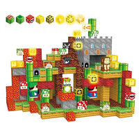 Cube Magnétique Carré À Faire Soi-Même Mon Monde Blocs de Construction Magnétiques Jouet d'Assemblage pour Enfants Puzzle de Blocs Magnétiques pour Enfants