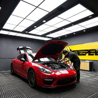 Panneau lumineux LED étanche à CRI élevé pour plafond, anti-éblouissement, idéal pour garage, atelier d'installation de films automobiles et de carrosserie.