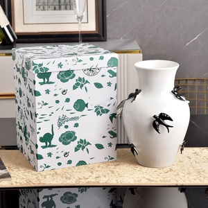 Produit phare Vase de table léger en céramique de la série Swallow, style Art Déco, émaillage transparent, fait main, pour composition florale créative - Product Image 2