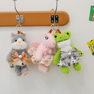 Llavero de Peluche de Dibujos Animados al por Mayor - Colgante de Animal (Perro, Conejo) Adorable para Mochila Escolar, Adorno de Regalo para Parejas - Product Image 3