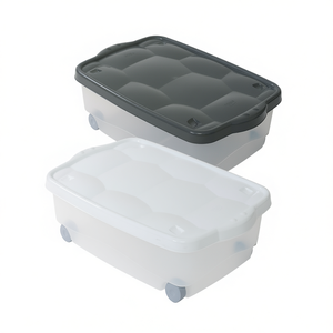 Boîte de rangement Tartarugo 600x400x185mm en plastique avec couvercle pour l'organisation à la maison ou au bureau - Product Image 1