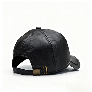 Casquette de baseball personnalisée pour homme en PU avec badge en relief, durable, 6 panneaux, réglable, tendance, décontractée, pour l'extérieur - Product Image 3