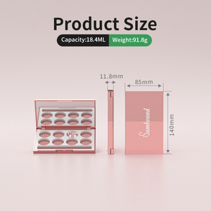 Custom Hot Sale 8-Color Eye Shadow Palette Case Rose Gold Square Cosmetic <b>Box</b> Private Label Eye Shadow Container - Product Image 6