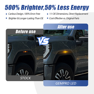 Feux de position latéraux, avant et arrière, pour pare-chocs de camion, vente en gros, pour <span class=keywords><strong>GMC</strong></span> Sierra HD 2500/3500 2020-2021, autres accessoires d'éclairage automobile - Product Image 4