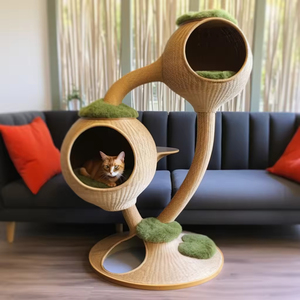 New Design Wood & Plastic <b>Cat</b> <b>Scratching</b> <b>Post</b> Beautiful <b>Cat</b> Tree & Condo Furniture Durable Waterproof Scratcher <b>for</b> Indoor <b>Cats</b> - Product Image 4