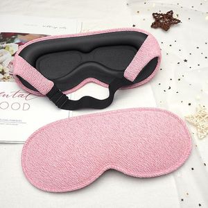 Masque de sommeil occultant 3D en mousse à mémoire de forme et coton élastique pour extensions de cils, avec tissu tricoté et boîte de couleur standard, vente en gros - Product Image 2