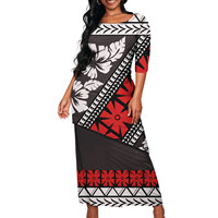 Ensemble deux pièces Puletasi pour femme, imprimé tatouage traditionnel samoan, personnalisé, pas cher, style polynésien, vente en gros