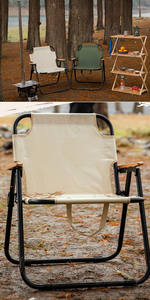 Silla de Playa Plegable de Metal Oxford Moderna y Conveniente con Reposabrazos Grandes para Exteriores, Pesca, Picnic, Hotel, <span class=keywords><strong>Villa</strong></span> - Product Image 6