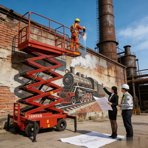 10m Mobile Electric Hydraulic Aluminium Lift Single Person Lifts With Modle - Product Image 3