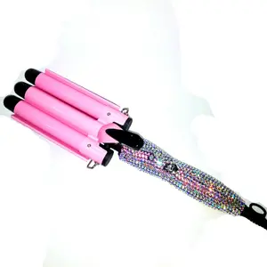 Dreifacher Lockens tab 3 Barrel Hair Curler Crimp Big Wave Hair Waver Styling-Tools Lockens tab Curl Machine Wellung für Haare