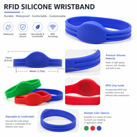 Bracelet RFID en silicone écologique souple et étanche avec puce TK4100 125kHz/13.56MHz, personnalisable avec logo, idéal pour les événements pour enfants (vente en gros)