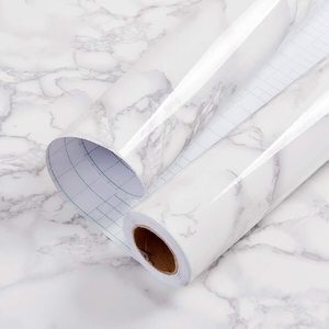 Autocollant de cuisine à motif marbré épaissi, résistant à l'huile, aux hautes températures et à l'usure, papier peint auto-adhésif - Product Image 1