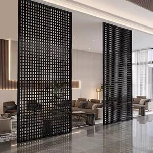 Homedeco – Cloison décorative transparente en fer forgé style Art Déco, motif <span class=keywords><strong>grille</strong></span> croisée, faite à la main, pour bureau et maison - Product Image 2