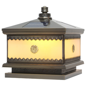 Lámpara Solar de Poste Nightsappan PL-9125, Totalmente de Cobre, IP55 Impermeable, para Exteriores - Product Image 5