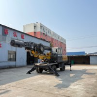 Foreuse rotative sur roues DL-360, profondeur max. 30 m, système entièrement hydraulique, machine de forage de fondations avec carottage à entraînement par engrenages