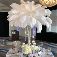 50-55cm blanc naturel panache plumes d'autruche pour fête carnaval maison mariage pièce maîtresse noël vacances décor bricolage artisanat Floral