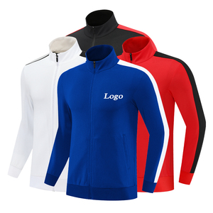Custom Logo Sweatsuit Manufacturer <b>Zip</b> <b>Up</b> <b>Jacket</b> Joggers Set Color Block Nylon Sweat Pant Outdoor Windbreaker For Men - Product Image 3