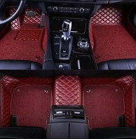 Tapis de sol de voiture durables en cuir double couche, de haute qualité, non toxiques, universels, antidérapants, adaptés à toutes les saisons