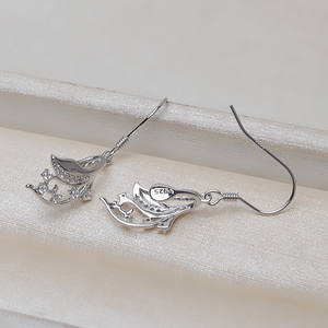 Pendientes de Plata S925 con Perlas Barrocas y Cristales para Mujer, con Gancho de Oreja Alienígena, Accesorios Hechos a Mano para Sombrero Piao, 3854 - Product Image 3