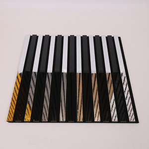 Panneau acoustique en bois à rainures en V asymétriques, 100% fibre de polyester, pour l'absorption acoustique des appartements, écologique, pour la construction - Product Image 6