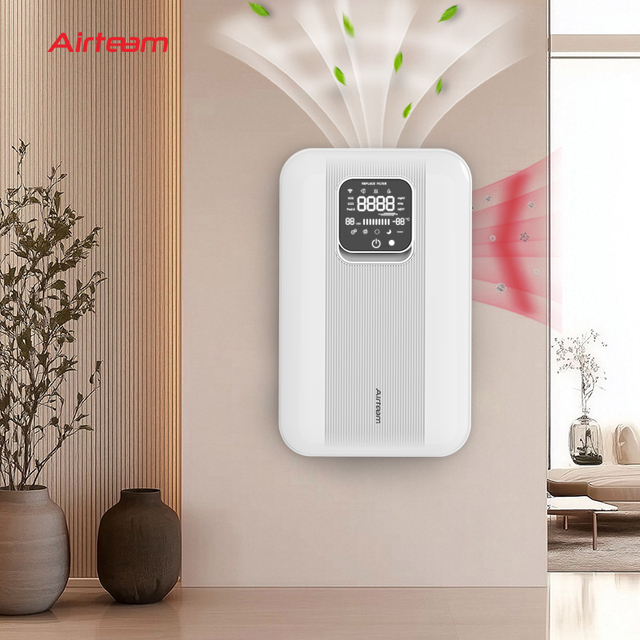 Wall Mounted Erv Hrv Fresh Air Ventilator With H13 Hepa Filter CO2 Sensor Humidity Sensor Tuya Control For Single Room