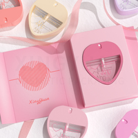 Flacons de parfum vides en plastique en forme de cœur mignons, avec logo personnalisé, rechargeables, pour maquillage hydratant, portables