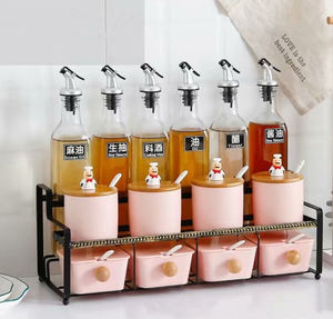 Boîte d'assaisonnement en céramique, pot d'assaisonnement de cuisine, boîte en verre, bouteille d'huile de <span class=keywords><strong>vinaigre</strong></span> et de <span class=keywords><strong>vinaigre</strong></span> 1 pièce - Product Image 6