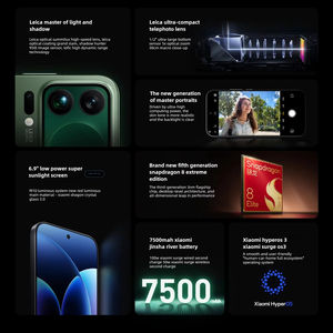 Smartphone Xiao Mi 17 <span class=keywords><strong>Pro</strong></span> Max Version CN 5G CDMA Écran HD 6,9"+2,9" Écran arrière Snapdragon 8 Elite Gen 5 Batterie 7500mAh Charge 100W - Product Image 4