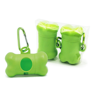 Custom logo New Natural Material Wheat Straw Bone Shaped Distributor with 1rolls Biodegradable Poop Bags Dog Poop Bag <b>Holder</b> - Product Image 2