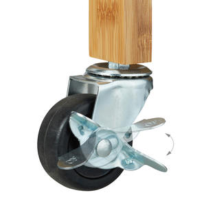 कस्टम बांस रसोई द्वीप और कार्ट भंडारण कार्ट ट्रॉली के साथ संगमरमर काउंटरटॉप और 2 दराज, खुली अलमारियां - Product Image 4