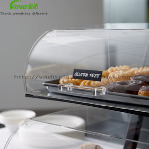 Vino Cubic Deux Niveaux Pleine Grandeur Angle Acrylique Pâtisserie Vitrine Portes D'entrée Étiquettes De Tableau Réutilisables Personnalisables pour - Product Image 5