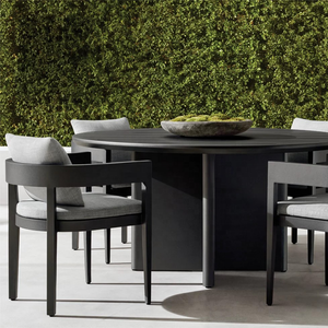 Silla <span class=keywords><strong>de</strong></span> Comedor <span class=keywords><strong>de</strong></span> Aluminio con Recubrimiento en Polvo, Resistente a la Intemperie, con Malla <span class=keywords><strong>de</strong></span> Drenaje, para Terrazas y Restaurantes <span class=keywords><strong>Modernos</strong></span> al Aire Libre - Product Image 1
