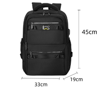 Sac à dos professionnel grande capacité, durable, léger, imperméable, avec port USB, motif géométrique, en tissu Oxford, souple, pour voyage et école, avec coussin d'air
