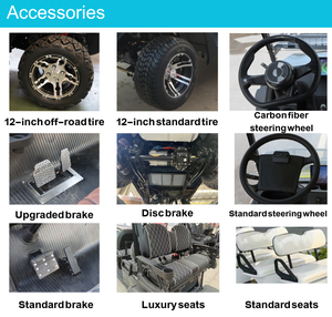 รถเข็นไม้กอล์ฟลิเธียม72V รถเข็นไม้กอล์ฟสีขาว6คนผ่านการรับรอง CE - Product Image 5