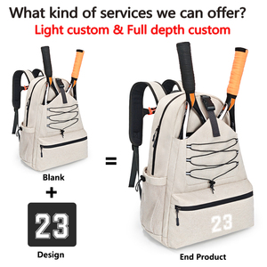 Bolsa DE TENIS personalizada, bolsa de Pickleball, Mochila deportiva, mochila de tenis con compartimento inferior separado para zapatos, mochila para raqueta de tenis - Product Image 2
