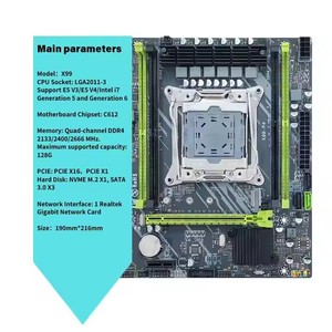 X99 เมนบอร์ดคอมพิวเตอร์ LGA2011-3 Xeon Quad-channel DDR4 SATA3.0 NVME M.2 X99 เมนบอร์ด - Product Image 1