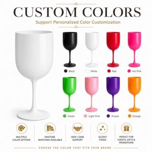 Copa de Vino de Plástico Irrompible Libre de BPA, Reutilizable, de Color Sólido, para Campamentos al Aire Libre, Fiestas en la Piscina, Bodas - Product Image 5