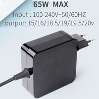 Adaptateur secteur universel pour chargeur d'ordinateur portable 65W 15V-20V pour HP Dell Lenovo Samsung Asus Acer